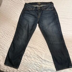 Lucky Brand Sofia Capri Jeans Size 10 Mid Rise Stretch Denim Blue